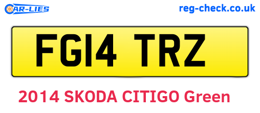 FG14TRZ are the vehicle registration plates.
