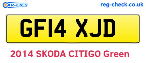 GF14XJD are the vehicle registration plates.