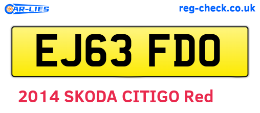 EJ63FDO are the vehicle registration plates.