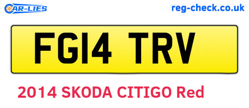 FG14TRV are the vehicle registration plates.