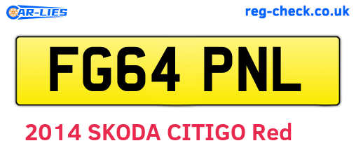 FG64PNL are the vehicle registration plates.