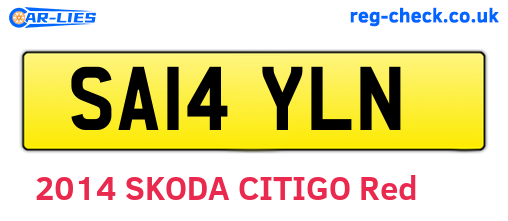 SA14YLN are the vehicle registration plates.