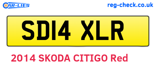 SD14XLR are the vehicle registration plates.