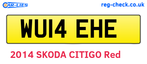 WU14EHE are the vehicle registration plates.