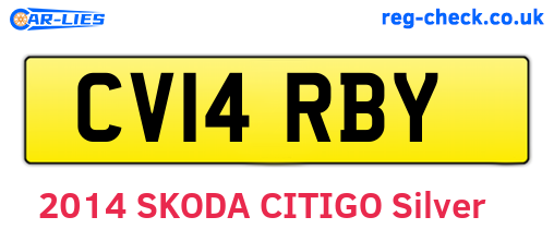 CV14RBY are the vehicle registration plates.