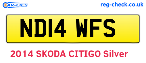 ND14WFS are the vehicle registration plates.