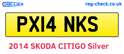 PX14NKS are the vehicle registration plates.