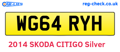 WG64RYH are the vehicle registration plates.