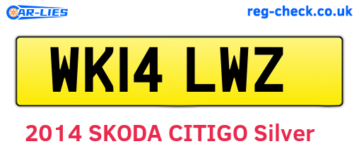 WK14LWZ are the vehicle registration plates.