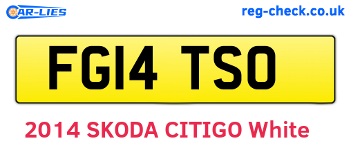 FG14TSO are the vehicle registration plates.