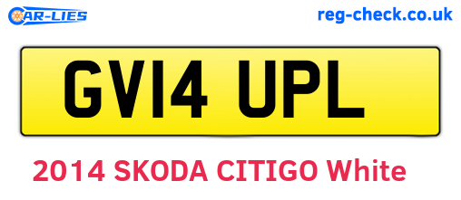 GV14UPL are the vehicle registration plates.