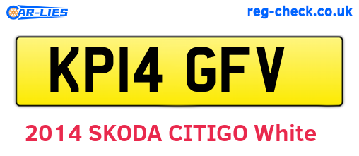 KP14GFV are the vehicle registration plates.