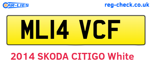 ML14VCF are the vehicle registration plates.