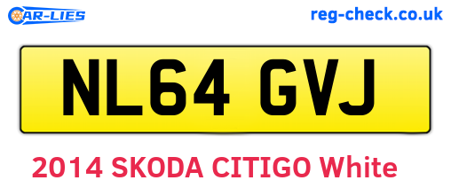 NL64GVJ are the vehicle registration plates.