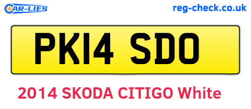 PK14SDO are the vehicle registration plates.