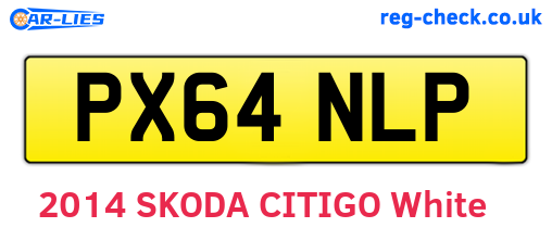 PX64NLP are the vehicle registration plates.