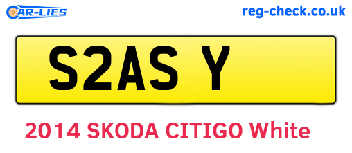 S2ASY are the vehicle registration plates.