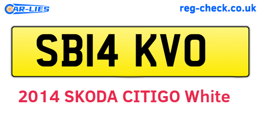 SB14KVO are the vehicle registration plates.