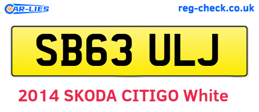 SB63ULJ are the vehicle registration plates.