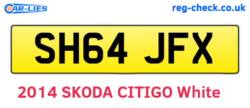 SH64JFX are the vehicle registration plates.