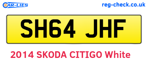 SH64JHF are the vehicle registration plates.
