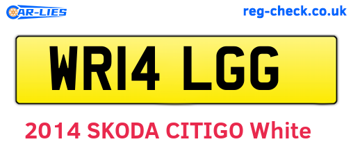 WR14LGG are the vehicle registration plates.