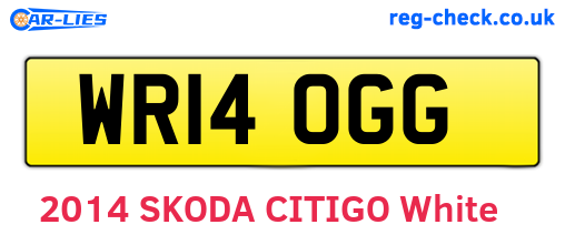 WR14OGG are the vehicle registration plates.