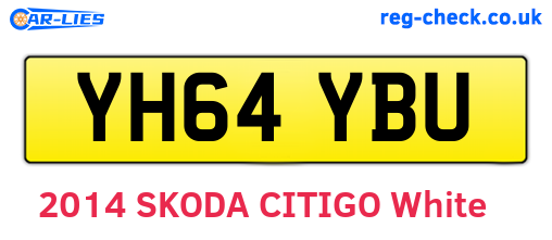 YH64YBU are the vehicle registration plates.
