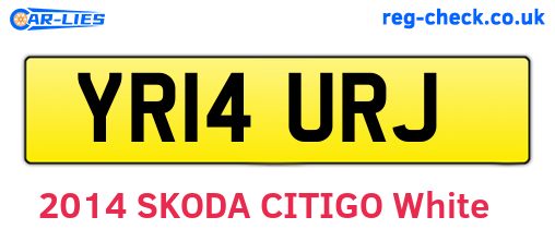 YR14URJ are the vehicle registration plates.