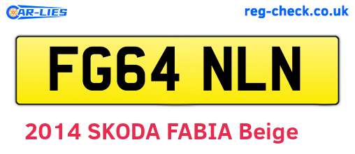 FG64NLN are the vehicle registration plates.