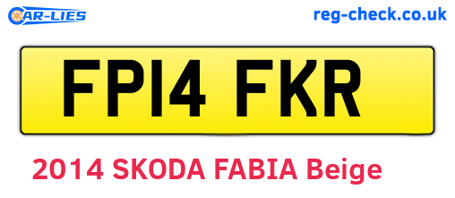 FP14FKR are the vehicle registration plates.