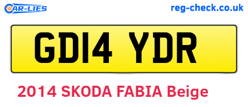 GD14YDR are the vehicle registration plates.