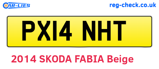 PX14NHT are the vehicle registration plates.