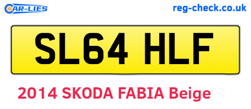 SL64HLF are the vehicle registration plates.