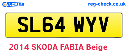 SL64WYV are the vehicle registration plates.