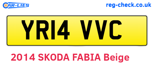 YR14VVC are the vehicle registration plates.