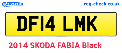 DF14LMK are the vehicle registration plates.