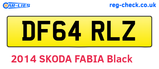 DF64RLZ are the vehicle registration plates.