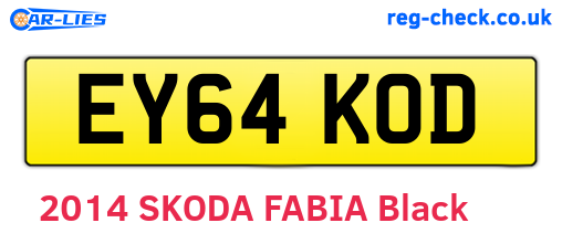 EY64KOD are the vehicle registration plates.