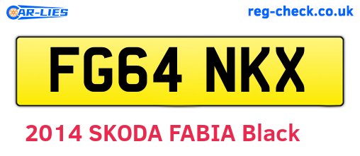 FG64NKX are the vehicle registration plates.