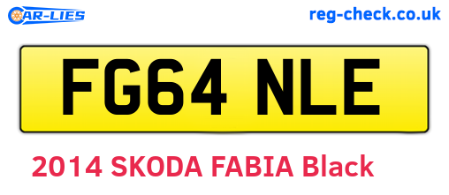 FG64NLE are the vehicle registration plates.