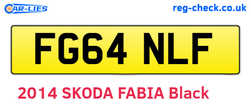 FG64NLF are the vehicle registration plates.