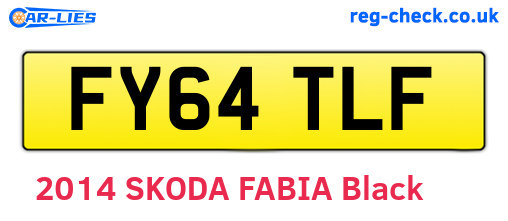 FY64TLF are the vehicle registration plates.
