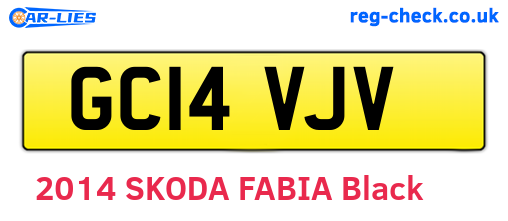 GC14VJV are the vehicle registration plates.