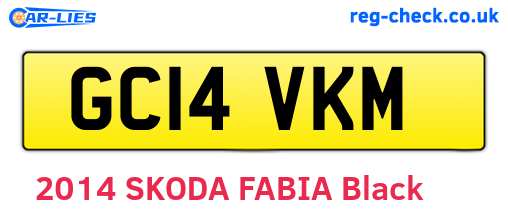 GC14VKM are the vehicle registration plates.