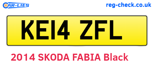 KE14ZFL are the vehicle registration plates.