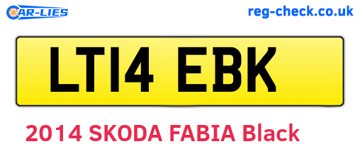 LT14EBK are the vehicle registration plates.