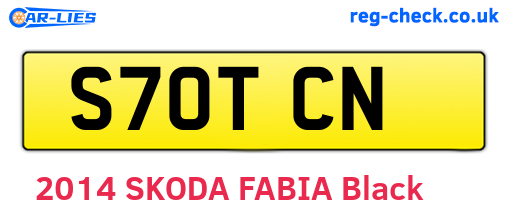 S70TCN are the vehicle registration plates.