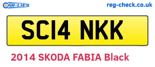 SC14NKK are the vehicle registration plates.