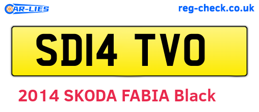 SD14TVO are the vehicle registration plates.